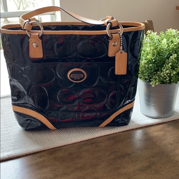 Coach Patent Leather Black Purse - Picture 1 of 4